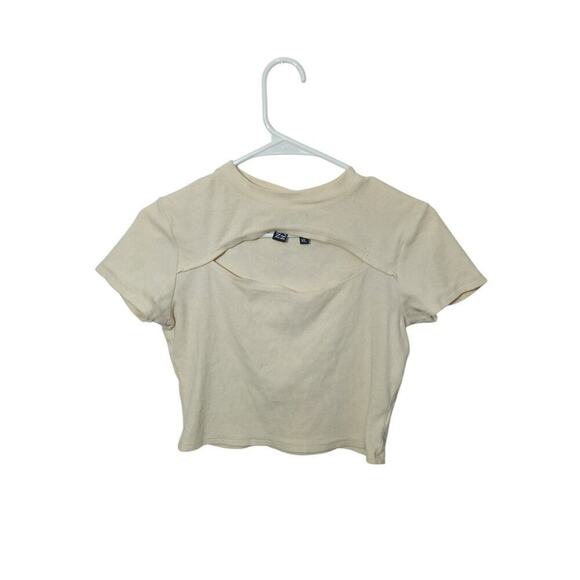 Ninth Hall Cuddie Birch Cream Cut Out Crop  Baby T-Shirt Size XL - Picture 2 of 6